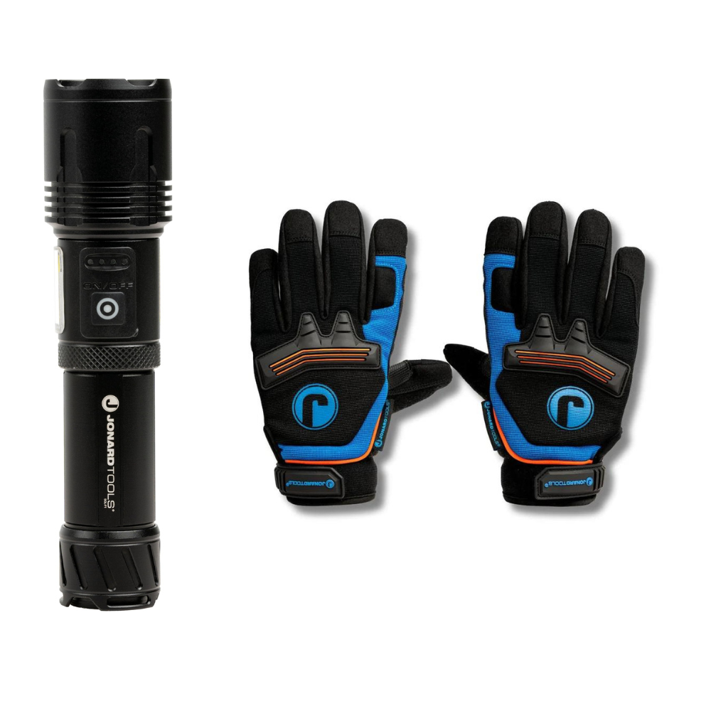 Jonard Solis Rechargeable Flashlight + Free Work Gloves from Columbia Safety